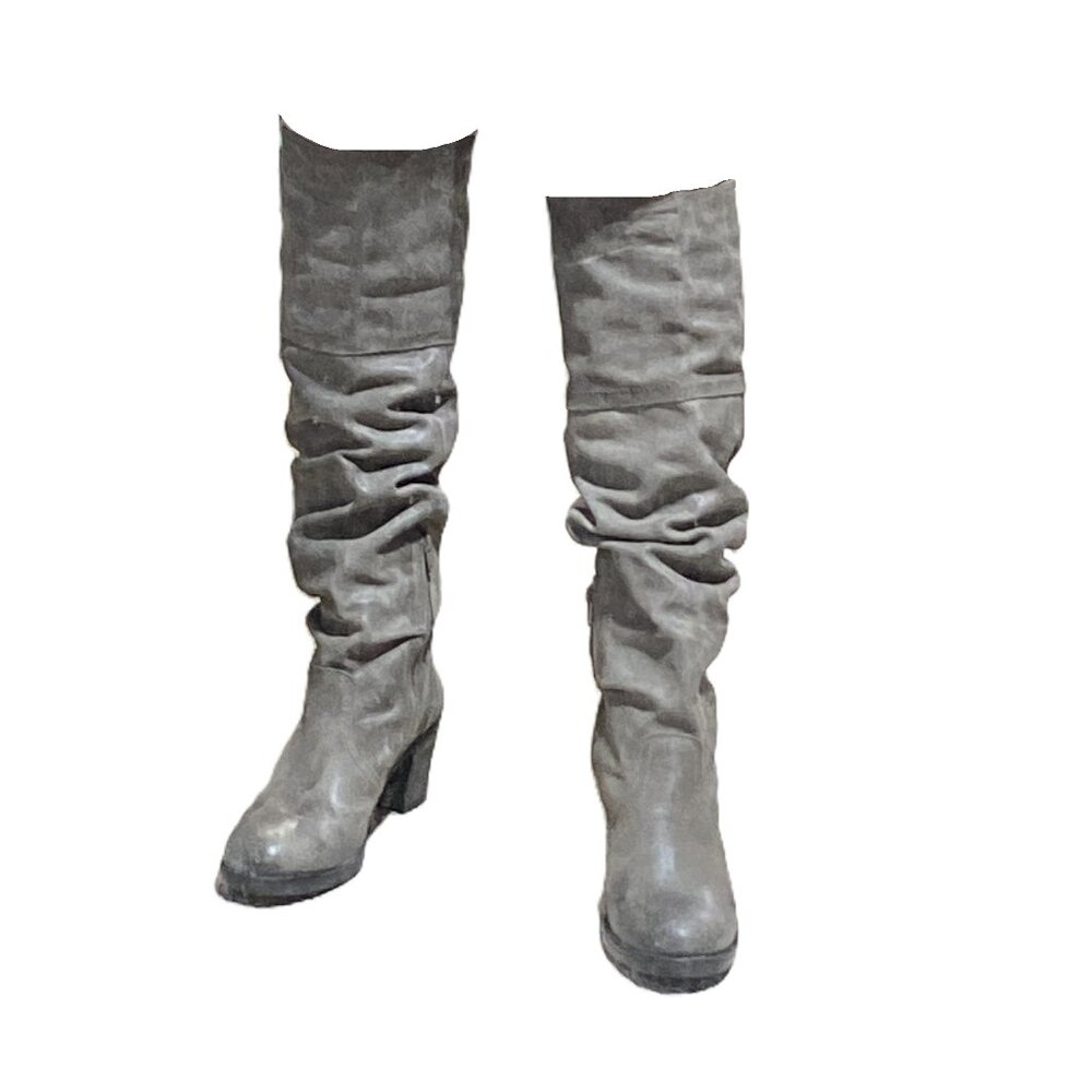 Aldo Suede Leather Heeled Boots Size39 US9 Gray